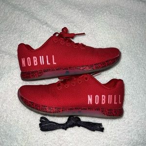 NoBull All You Need is Love Ruby Red trainers, size 8